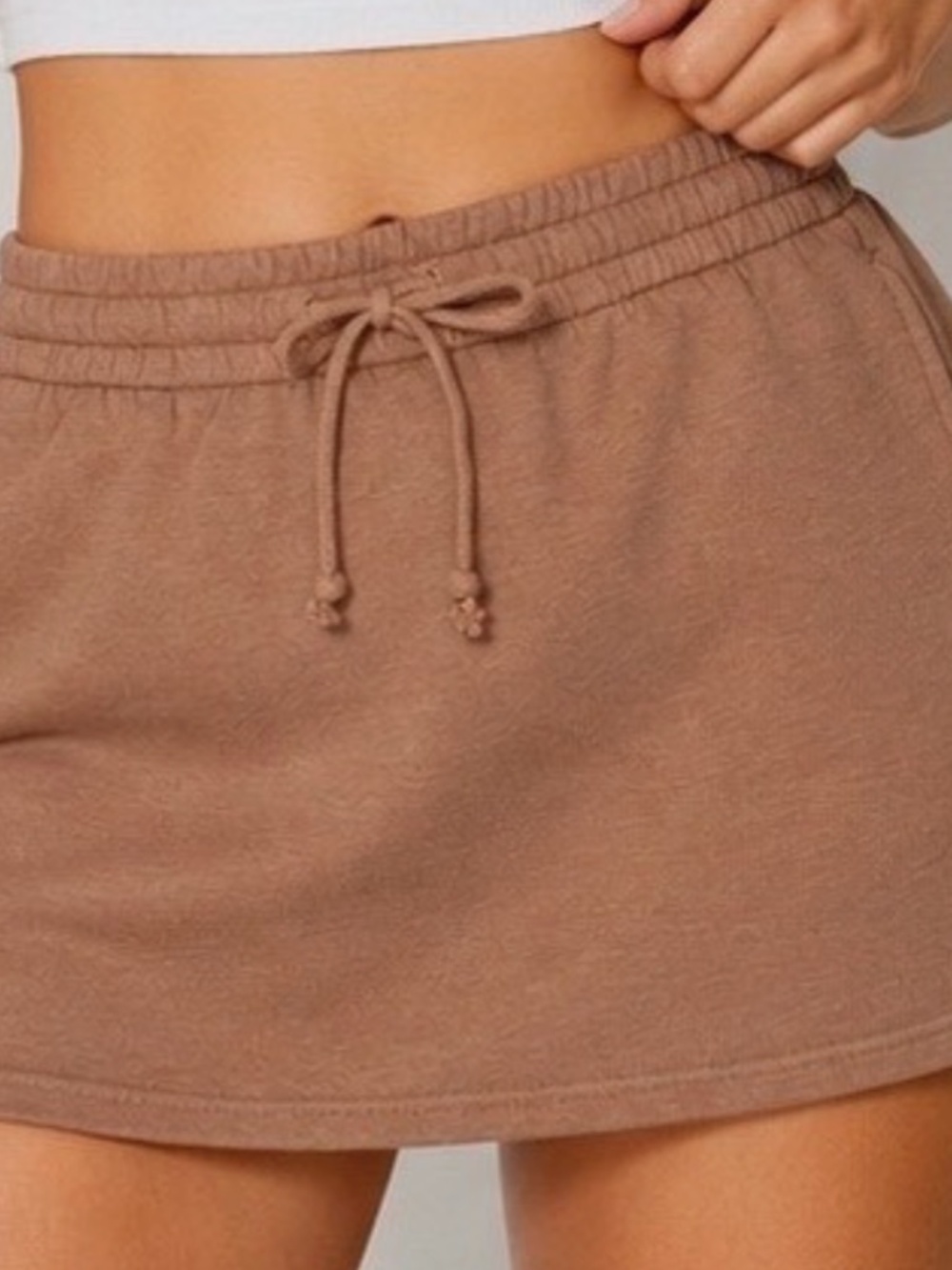PINK, Fleece Skirt | Tan | Medium